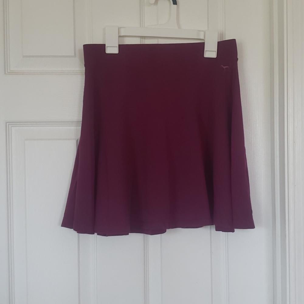 Purple cotton mini skirt